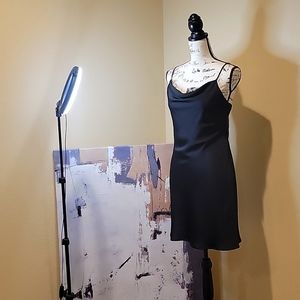 Premier Amour Black Slip Dress